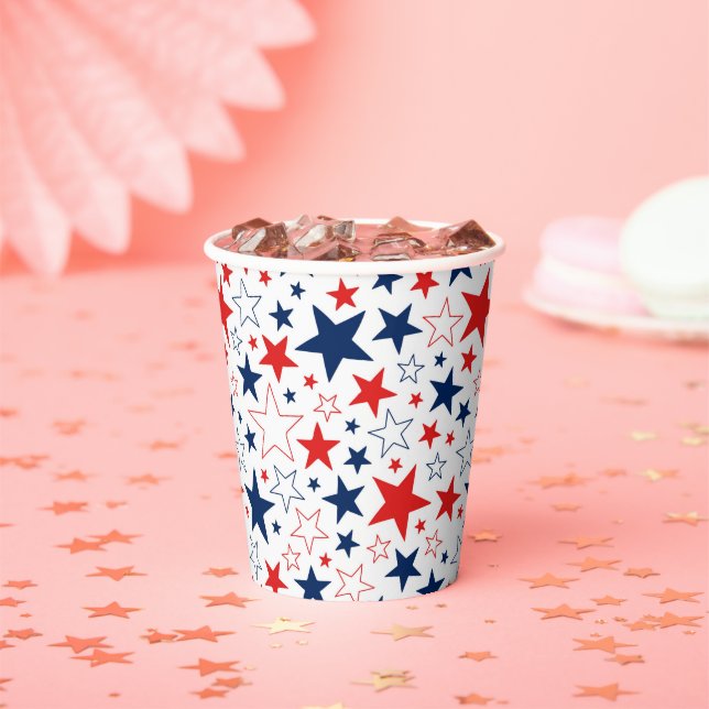 July 4th Patriotic Paper Cup (Insitu)