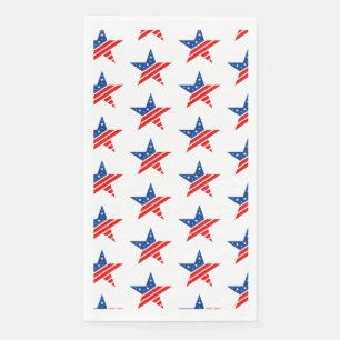 July 4th Patriotic Paper Guest Towel Napkin