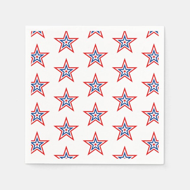 July 4th Patriotic Paper Napkins (Front)