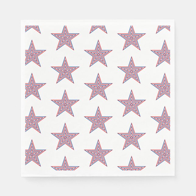 July 4th Patriotic Paper Napkins (Front)