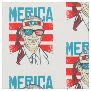 July 4th President Biden Merica USA Fabric