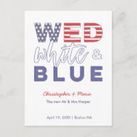 July 4th Red White And Blue Wedding Elopement