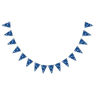 July 4th Stars on Blue Bunting Flags