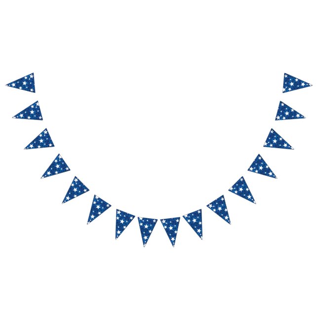 July 4th Stars on Blue Bunting Flags (All)