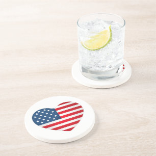 July 4th Stone Drink Coaster