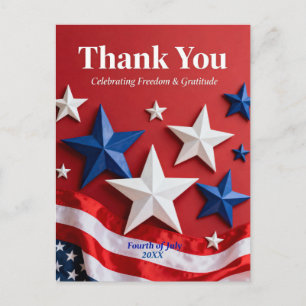 July 4th Thank You Holiday Postcard