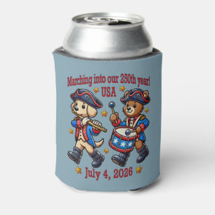 July 4th USA 250th Anniversary Semiquincentennial  Can Cooler