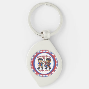 July 4th USA 250th Anniversary Semiquincentennial  Keychain