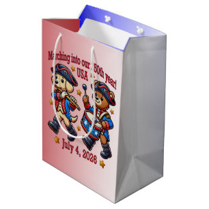 July 4th USA 250th Anniversary Semiquincentennial  Medium Gift Bag