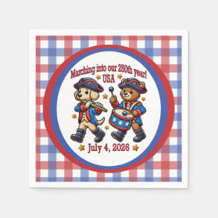 July 4th USA 250th Anniversary Semiquincentennial Napkin