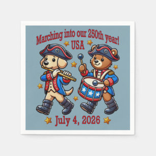 July 4th USA 250th Anniversary Semiquincentennial  Napkin