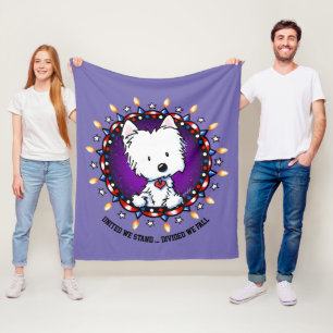 July 4TH Westie Fleece Blanket