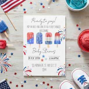 July baby shower invitation