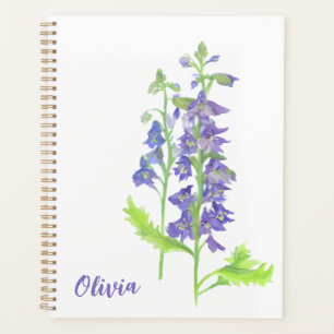 July birth flower Larkspur Watercolor Planner