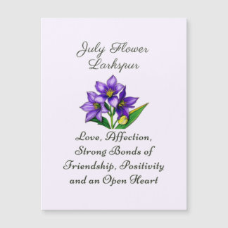 July Birth Month Flower Larkspur Floral Art