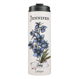 July Birthday Flower Thermal Tumbler