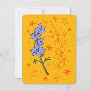 July Birthday Month Card (Larkspur)
