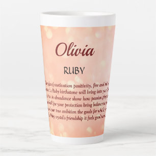 July Birthstone Ruby design  Latte Mug