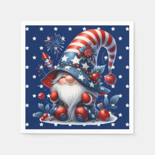 July Celebration Gnome Napkin