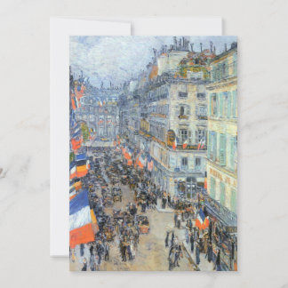 July Fourteenth, Rue Daunou by Childe Hassam Card