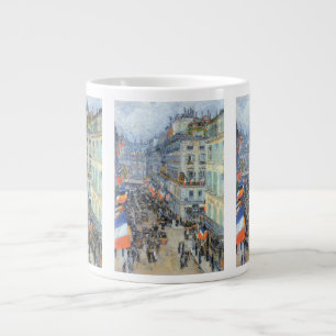 July Fourteenth, Rue Daunou by Childe Hassam Large Coffee Mug