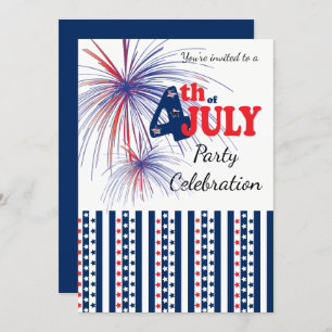 July Fourth Party Celebration Invitation