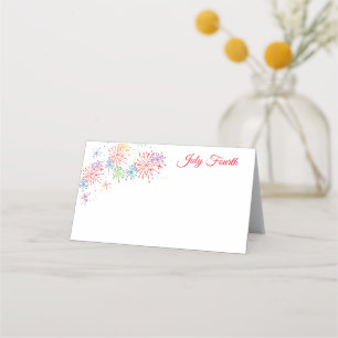 July Fourth Party Name Place Card