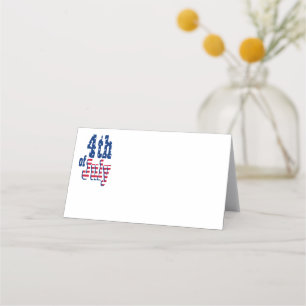July Fourth Party Name Place Card