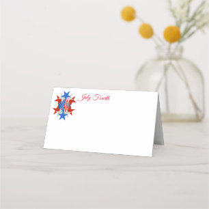 July Fourth Party Name Place Card