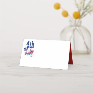 July Fourth Party Name Place Card