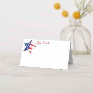 July Fourth Party Name Place Card