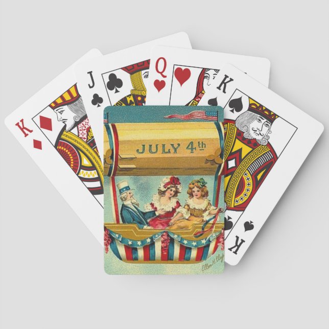 July Fourth Vintage Playing Cards (Back)