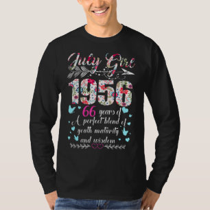 July Girl 1956 66th Birthday 66 Years Old T-Shirt