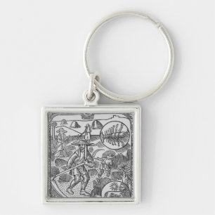 July, haymaking, Cancer Keychain