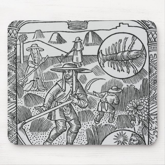 July, haymaking, Cancer Mouse Pad (Front)