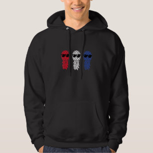 July Patriotic Red White Blue Upside Down Pineappl Hoodie