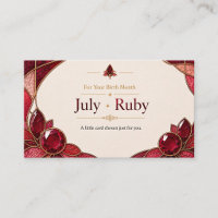 July Ruby Birthstone Shop Card