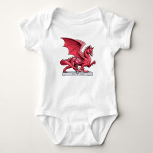 July’s Birthstone Dragon: Ruby Baby Bodysuit