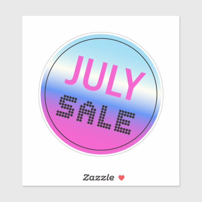 July Sale Sticker Holographic Gradient (1pc) (Sheet)