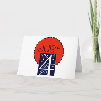 July the 4th mod retro patriotic Independence Day Card