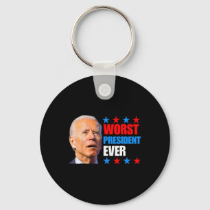 July Trump 2024 Election Worst President Ever Joe Keychain