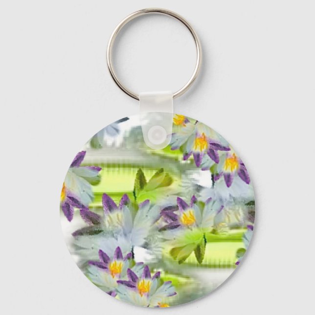 July: Water Lily Keychain (Front)