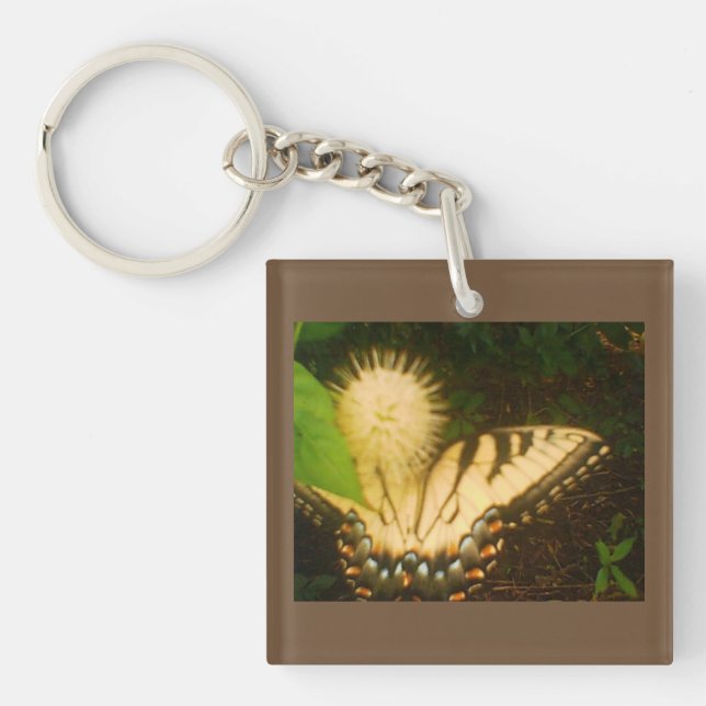 July Yellow Monarch Keychain (Front)