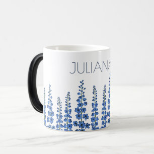 July's Blue Delphinium Flowers Magic Mug