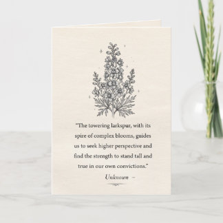 July's Larkspur Card