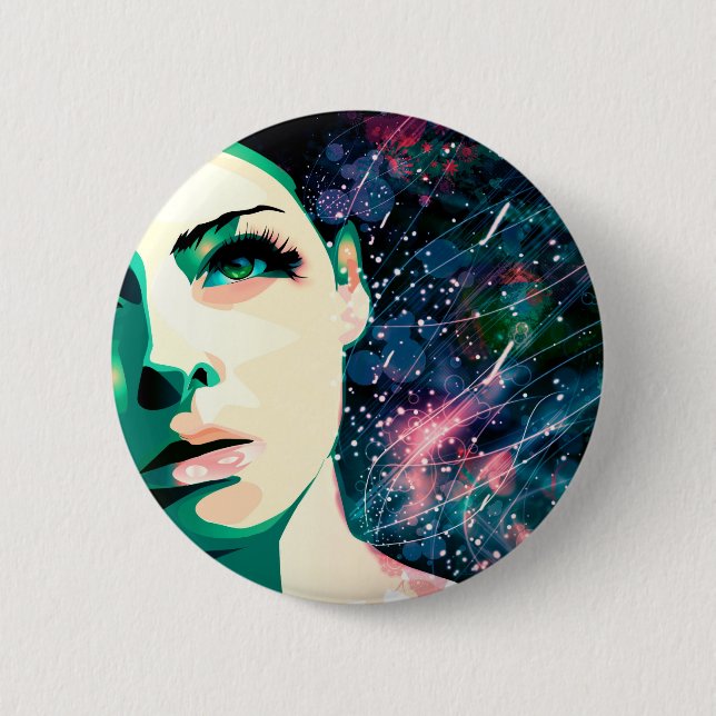 Julzips - Retrato copy 2 Inch Round Button (Front)