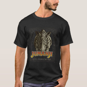 Jumanji Distressed Rhino Board Game Piece T-Shirt