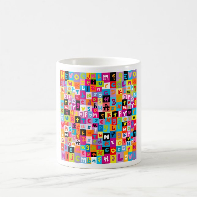 Jumble Alphabet Pattern Coffee Mug (Creator Uploaded)