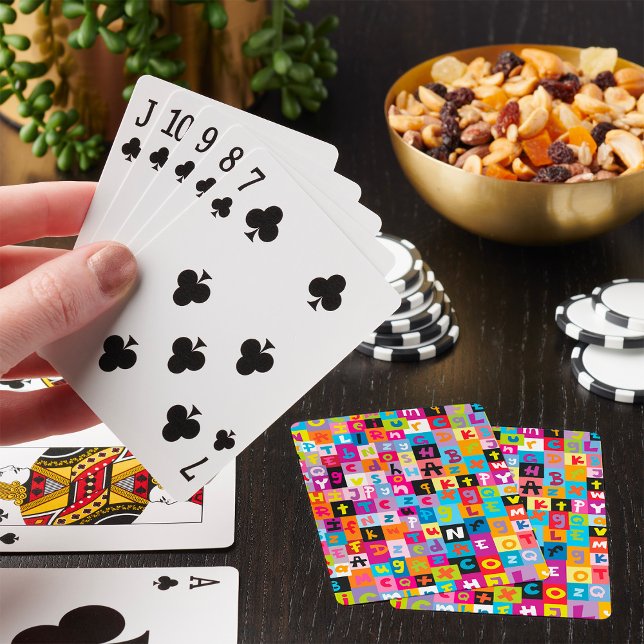 Jumble Alphabet Pattern Playing Cards (Creator Uploaded)