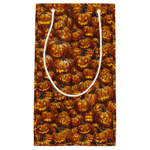 Jumble of Jack-o-Lanterns Small Gift Bag